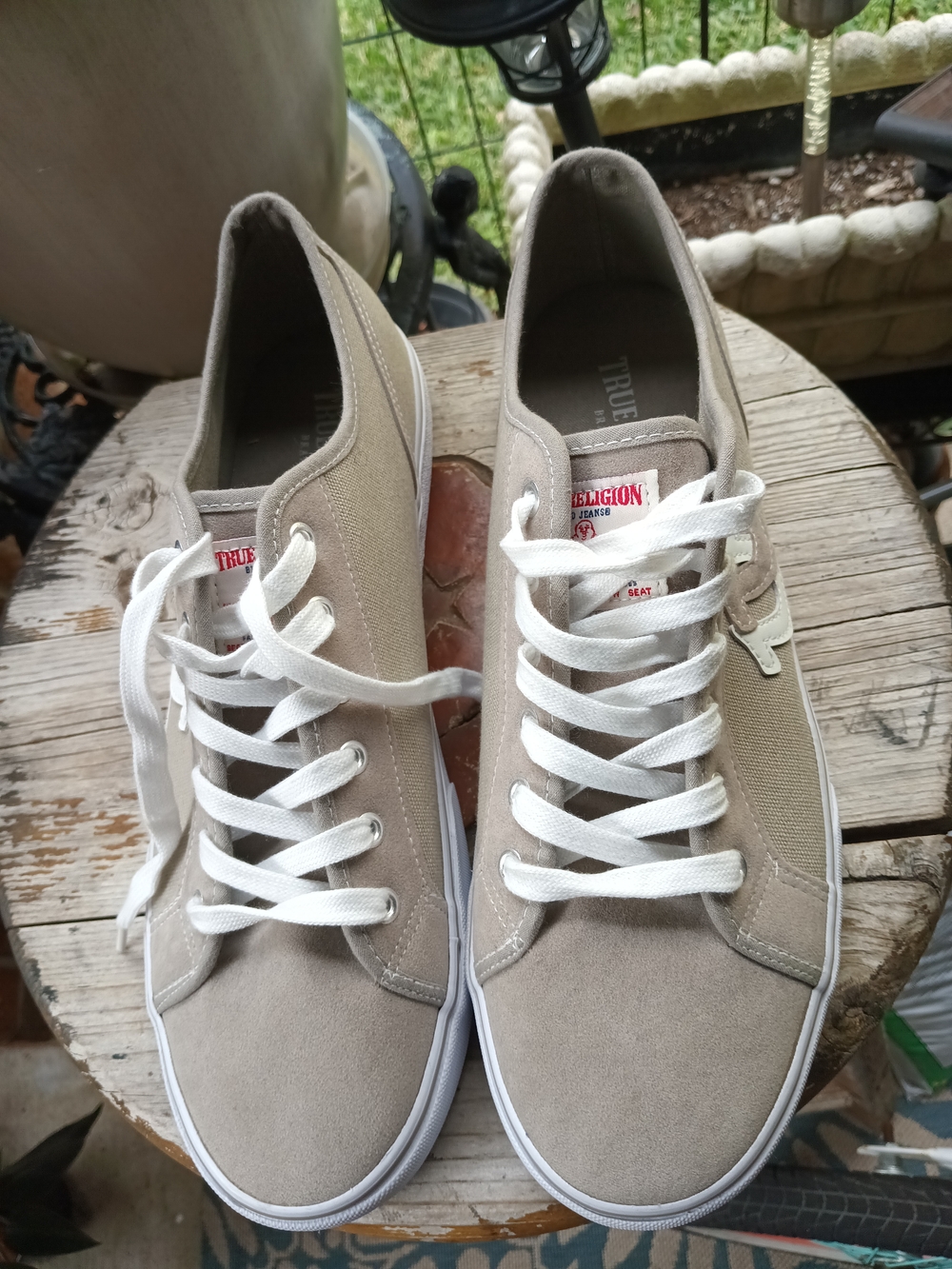 New True Religion Men's Beige Low-Top Sneakers